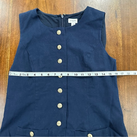 J. Crew Factory Linen-blend Button- Front Mini Dress Size 6 - Picture 7 of 8